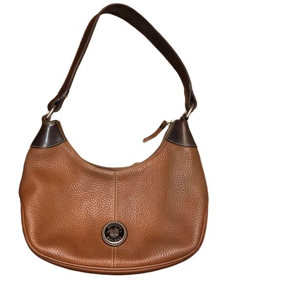 Dooney & Bourke bag shoulder bag Cognac pebbled leather - Picture 1 of 12